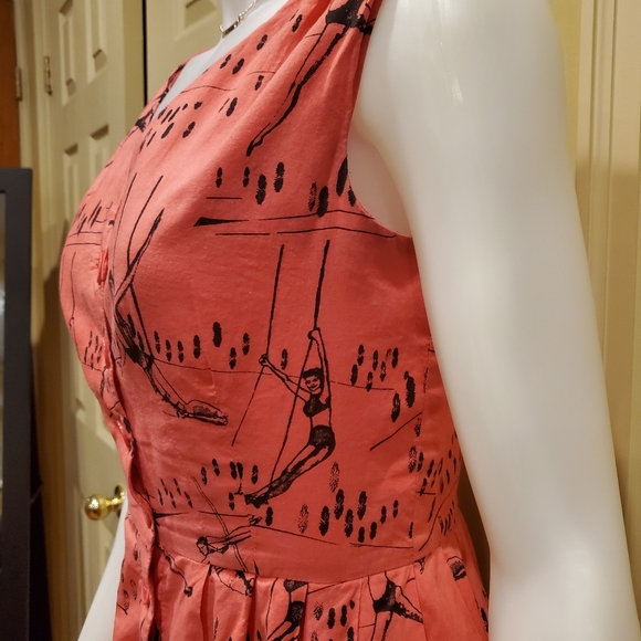 Emily and Fin Lucy Pink Trapeze Print Sz S - Picture 4 of 15